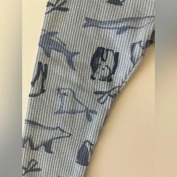 Carter's 18 Month Light Blue Thermal Animal Print Pajama Set - Picture 8 of 9